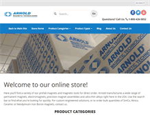 Tablet Screenshot of buyonline.arnoldmagnetics.com